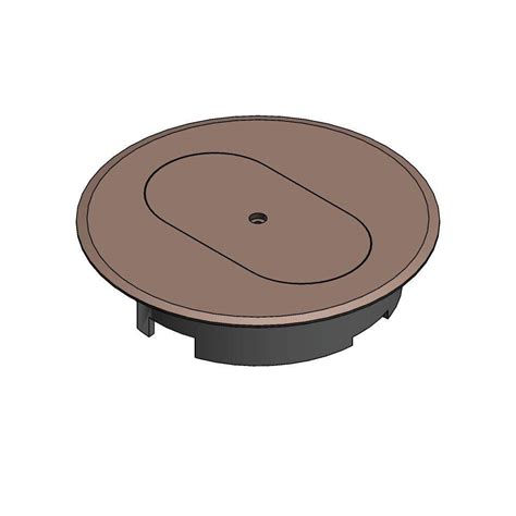 Round Duplex Receptacle Floor Box Cover, Caramel